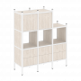 Loft Прямой стеллаж наборный VR.L-15 Денвер светлый/Белый металл 1278*446*1458