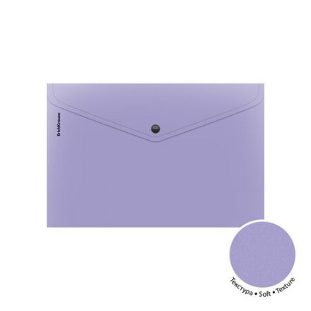 Папка-конверт с кнопкой ERICH KRAUSE "Soft Manga", А4, до 120 л., непрозрачная, ассорти, 0,18 мм, 61146
