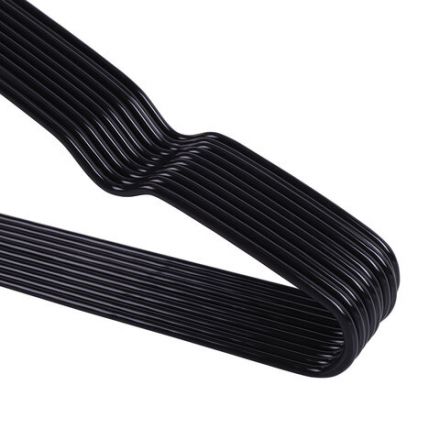 Вешалки-плечики для одежды, размер 48-50, металл, антискользящие, КОМПЛЕКТ 10 шт., черные, BRABIX PREMIUM, 608467 Вешалки-плечики для одежды, размер 48-50, металл, антискользящие, КОМПЛЕКТ 10 шт., черные, BRABIX PREMIUM, 608467