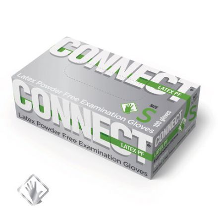 Перчатки смотровые латексные 50 пар (100 штук), CONNECT, размер 6-7, S (малый) Перчатки смотровые латексные 50 пар (100 штук), CONNECT, размер 6-7, S (малый)