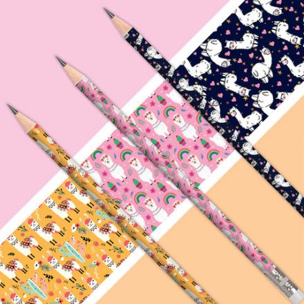 Карандаш чернографитный ЮНЛАНДИЯ "ЛАМЫ", 1 шт., HB, с ластиком, корпус ассорти, 181773 Карандаш чернографитный ЮНЛАНДИЯ "ЛАМЫ", 1 шт., HB, с ластиком, корпус ассорти, 181773