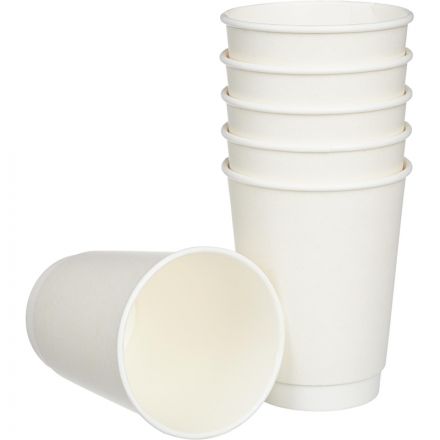 Стакан одноразовый бум 2-сл. d-90мм 300мл белый КОМУС (25шт/уп)