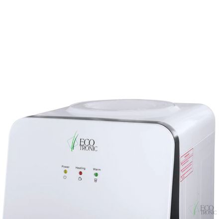 Кулер-водонагреватель БЕЗ ОХЛАЖДЕНИЯ ECOTRONIC J1-LCN XS, напольный, шкаф, 2 крана, белый, 12091