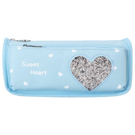 Пенал мягкий ЮНЛАНДИЯ, 2 отделения, полиэстер, "Heart", мятный, 21х6х9 см, 270257 Пенал мягкий ЮНЛАНДИЯ, 2 отделения, полиэстер, "Heart", мятный, 21х6х9 см, 270257