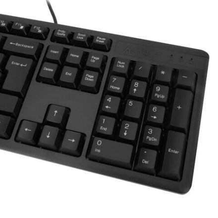 Набор проводной A4TECH KK-3330, USB, клавиатура 104 клавиши, мышь 2 кнопки + 1 кнопка-колесо, черная, 1530249 Набор проводной A4TECH KK-3330, USB, клавиатура 104 клавиши, мышь 2 кнопки + 1 кнопка-колесо, черная, 1530249