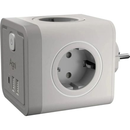 Тройник AGNI 4/220 + 2 USB + 1 Type C,белый(TP-WJ3U4E-C-white) Тройник AGNI 4/220 + 2 USB + 1 Type C,белый(TP-WJ3U4E-C-white)