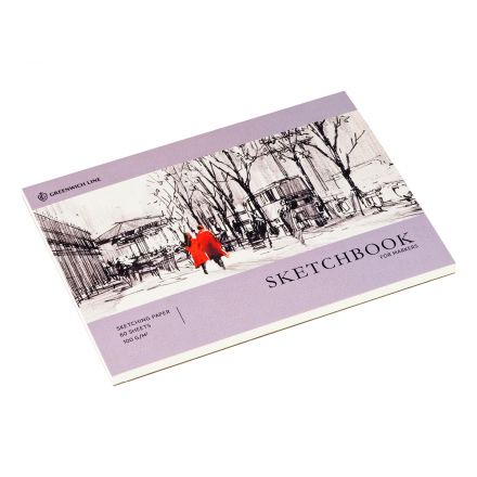 Скетчбук для маркеров 60л., А5 Greenwich Line "City walk", на склейке, 100г/м2 Скетчбук для маркеров 60л., А5 Greenwich Line "City walk", на склейке, 100г/м2