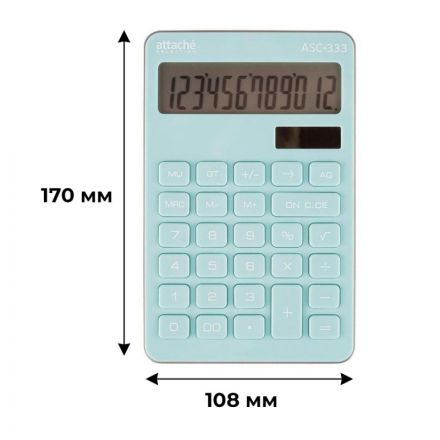 Калькулятор настольный КОМП Attache Selection ASС-333,12р,дв.пит,170x108гол Калькулятор настольный КОМП Attache Selection ASС-333,12р,дв.пит,170x108гол