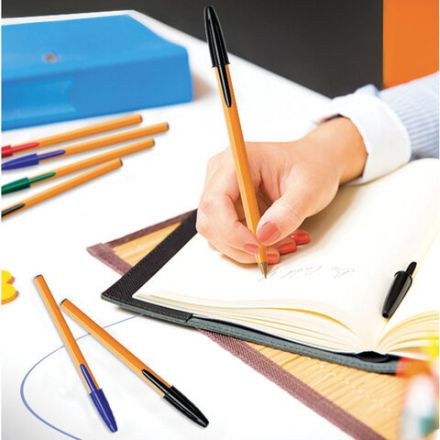 Ручки шариковые BIC "Orange Fine", НАБОР 8 шт., СИНИЕ, линия письма 0,32 мм, пакет, 919228/516351 Ручки шариковые BIC "Orange Fine", НАБОР 8 шт., СИНИЕ, линия письма 0,32 мм, пакет, 919228/516351