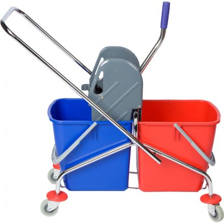 Тележка уборочная с отжимным прессом Luscan Prof 2х26л 86x41x90см Тележка уборочная с отжимным прессом Luscan Prof 2х26л 86x41x90см