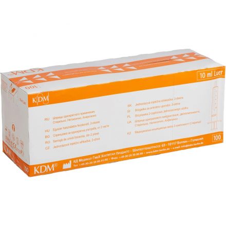 Шприц 2-комп. однораз. 10мл LS 21G(0,8x40) прил. 100шт/уп KD-Ject
