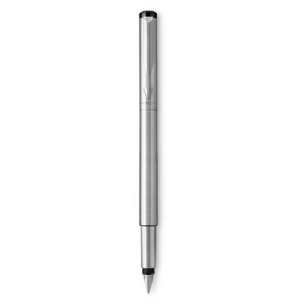 Ручка перьевая Parker "Vector Stainless Steel" синяя, 0,8мм, подарочная упаковка
