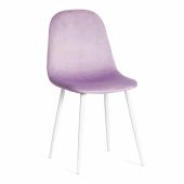 Стул BREEZE (mod. 4724) / 1 шт. в упаковке вельвет/металл, 44 х 53 х 87 см, Light lavander (светло-лавандовый) HLR26 / белый