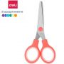 Ножницы детские Deli E6007, сталь, круглые ручки, 132 мм, цвет ассорти
