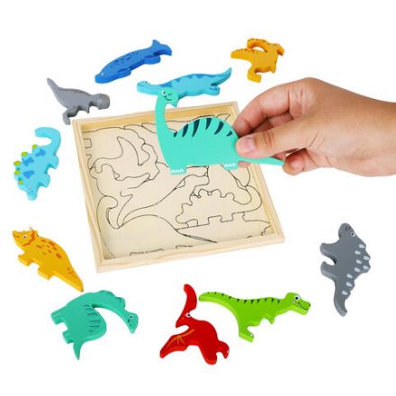 Пазл деревянный развивающий для детей "Динозавры", 17х17 см, BRAUBERG KIDS, 665252 Пазл деревянный развивающий для детей "Динозавры", 17х17 см, BRAUBERG KIDS, 665252