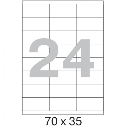 Этикетки самоклеящиеся Promega label (Комус) 70х35 мм 24 штуки на листе белые (100 листов в упаковке)