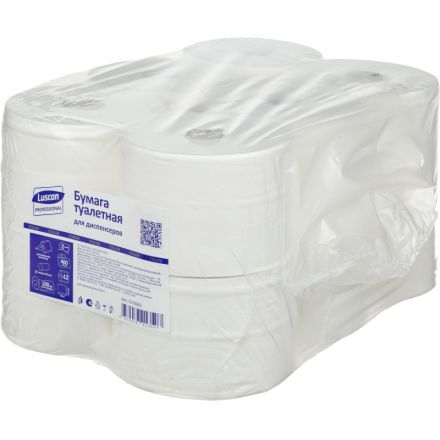 Бумага туалетная д/дисп Luscan Prof Etalon ЦВ 2сл бел цел 100м 12рул/уп