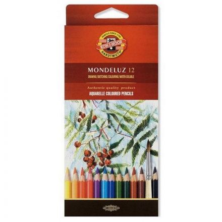 Карандаши акварельные KOH-I-NOOR MONDELUZ 12 цветов, шестигр, 3716/12