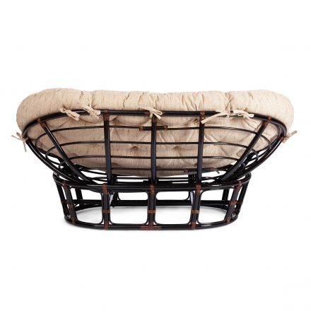 Кресло "MAMASAN"  23/02 W /с подушкой/, Antique brown (античный черно-коричневый)