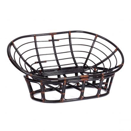 Кресло "MAMASAN"  23/02 W /с подушкой/, Antique brown (античный черно-коричневый)