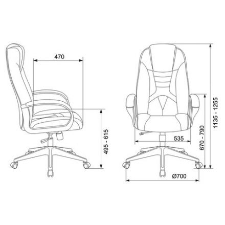 Кресло компьютерное ZOMBIE 8, экокожа, черное, 1583069 Кресло компьютерное ZOMBIE 8, экокожа, черное, 1583069