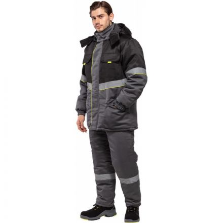 Костюм рабочий зимний з43-КПК сер/черн р.44-46/182-188 Костюм рабочий зимний з43-КПК сер/черн р.44-46/182-188