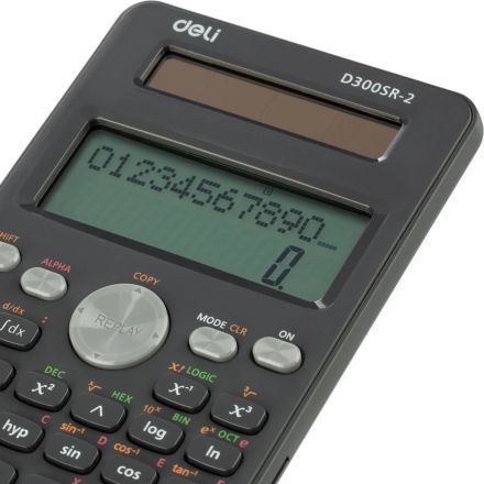 Калькулятор научный Deli ED300SR-2,10+2р,300ф,2ст,172,6х82,7,дв пит,т.сер Калькулятор научный Deli ED300SR-2,10+2р,300ф,2ст,172,6х82,7,дв пит,т.сер