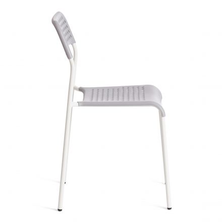 Стул ADDE (mod. C-049) металл/пластик, 39 х 49 х 78 см, Grey(серый)/White(белый) разборный