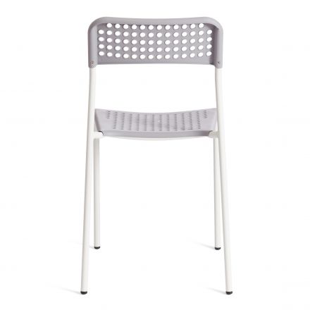 Стул ADDE (mod. C-049) металл/пластик, 39 х 49 х 78 см, Grey(серый)/White(белый) разборный