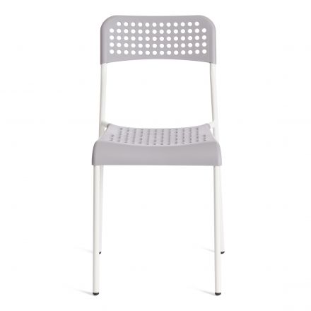 Стул ADDE (mod. C-049) металл/пластик, 39 х 49 х 78 см, Grey(серый)/White(белый) разборный