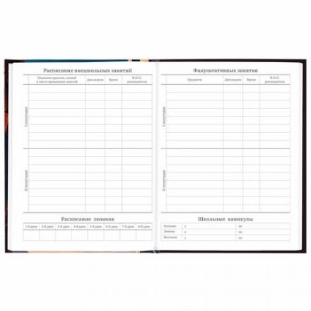 Дневник 5-11 класс 48 л., твердый, BRAUBERG, глянцевая ламинация, с подсказом, "Мир будущего", 106870