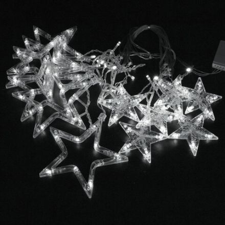 Электрогирлянда-занавес комнатная "Звезды" 3х0,5 м, 108 LED, холодный белый, 220 V, ЗОЛОТАЯ СКАЗКА, 591355 Электрогирлянда-занавес комнатная "Звезды" 3х0,5 м, 108 LED, холодный белый, 220 V, ЗОЛОТАЯ СКАЗКА, 591355