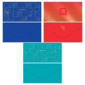 Конверт для денег MESHU "Strict lines", 85*164мм, soft-touch, фольга, 3 дизайна Конверт для денег MESHU "Strict lines", 85*164мм, soft-touch, фольга, 3 дизайна