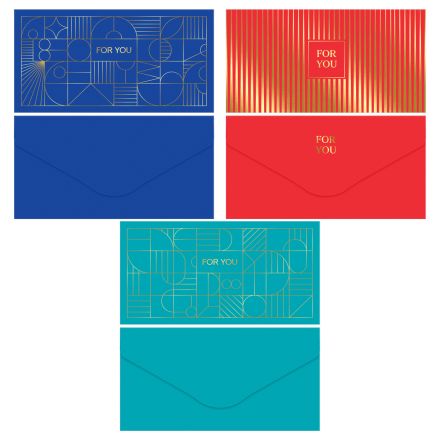 Конверт для денег MESHU "Strict lines", 85*164мм, soft-touch, фольга, 3 дизайна Конверт для денег MESHU "Strict lines", 85*164мм, soft-touch, фольга, 3 дизайна