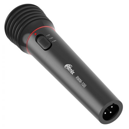 Микрофон RITMIX RWM-100 black, проводн/беспроводн, XLR-Jack 6.3, кабель 3м
