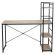 Стол на металлокаркасе BRABIX "LOFT CD-005",1200х520х1200 мм, 3 полки, цвет дуб натуральный, 641223