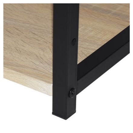 Стол на металлокаркасе BRABIX "LOFT CD-005",1200х520х1200 мм, 3 полки, цвет дуб натуральный, 641223
