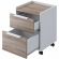 Тумба мобильная Комус Мебель К-Loft 241T003 434х400х555 дуб сонома темн/бел Тумба мобильная Комус Мебель К-Loft 241T003 434х400х555 дуб сонома темн/бел