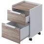 Тумба мобильная Комус Мебель К-Loft 241T003 434х400х555 дуб сонома темн/бел
