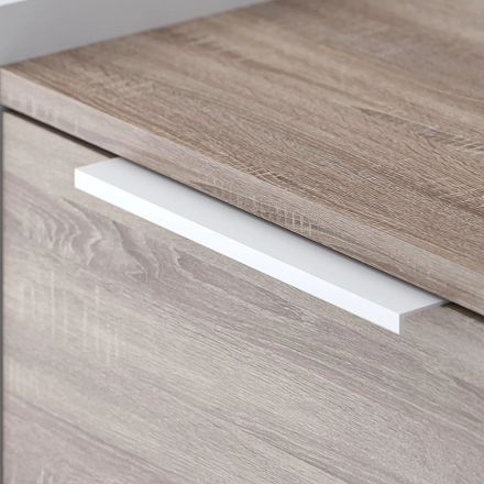 Тумба мобильная Комус Мебель К-Loft 241T003 434х400х555 дуб сонома темн/бел Тумба мобильная Комус Мебель К-Loft 241T003 434х400х555 дуб сонома темн/бел
