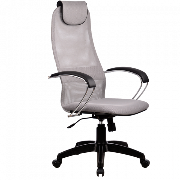 Офисное кресло Метта BK-8 Pl 24 ткань\сетка светло-серый
