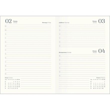 Ежедневник датированный 2026 IF 14х20см 176л, мягкий, Nightfall I1736/light