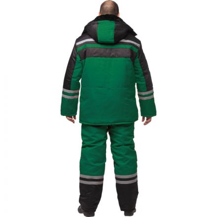 Костюм рабочий зимний муж з03-КПК зел/черн (р.64-66) 182-188