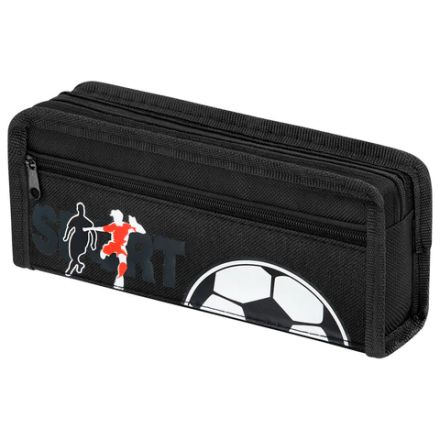 Пенал ЮНЛАНДИЯ ЮНИОР, 2 отделения, полиэстер, "Sport", 21х8х6 см, 273812