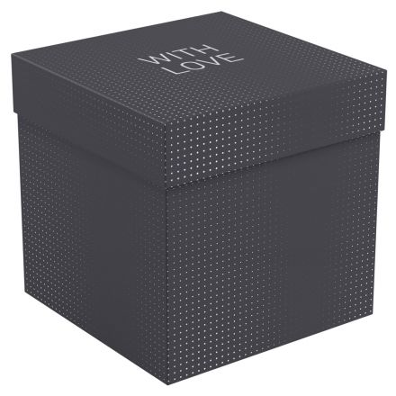 Коробка складная подарочная MESHU "Black", (28*28*28см), выборочный лак Коробка складная подарочная MESHU "Black", (28*28*28см), выборочный лак