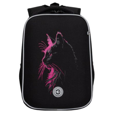 Ранец GRIZZLY анатомическая спинка, 2 отделения, для девочек, "SPARKLING CAT", 37х26х16 см, RAw-594-4/1 Ранец GRIZZLY анатомическая спинка, 2 отделения, для девочек, "SPARKLING CAT", 37х26х16 см, RAw-594-4/1