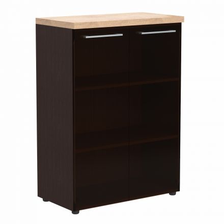 Шкаф со стеклянными дверьми и топом AMC 85.7 Дуб Девон/Венге Магия 850х456х1201 ALTO Шкаф со стеклянными дверьми и топом AMC 85.7 Дуб Девон/Венге Магия 850х456х1201 ALTO