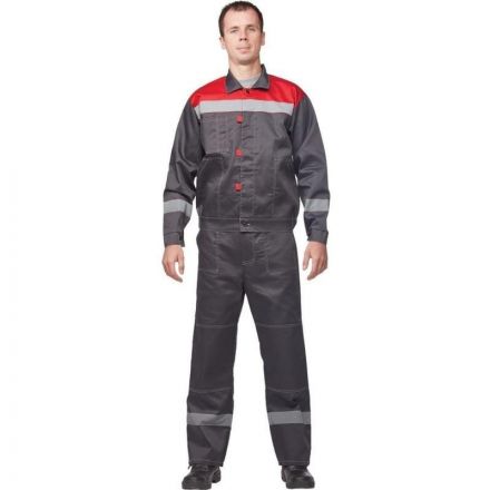 Костюм рабочий летний муж. Л20-КБР сер/красн (р.64-66) 194-200 (Арсенал-СП)