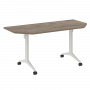 X-Pull Стол складной мобильный X.M-7.T2 Тиквуд тёмный/Белый металл 1580*720*753 X-Pull Стол складной мобильный X.M-7.T2 Тиквуд тёмный/Белый металл 1580*720*753