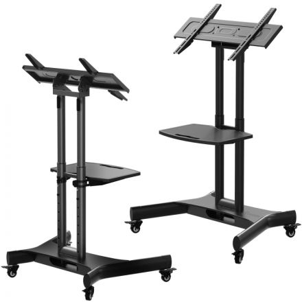 Стойка мобильная ONKRON TS1350, мобильная, 32-70 черная Стойка мобильная ONKRON TS1350, мобильная, 32-70 черная